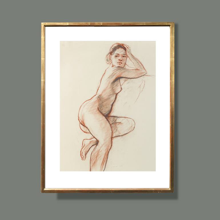Original Figurative Nude Drawing by Zenon Nowacki