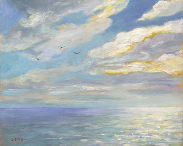 Original Impressionism Seascape Paintings by Zenon Nowacki