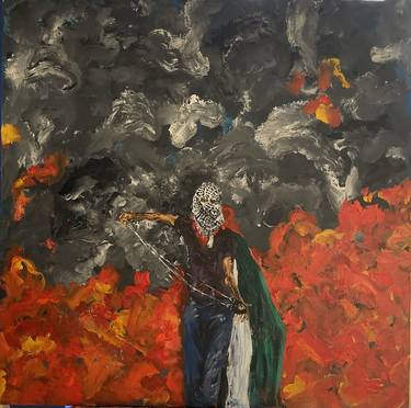 Original Conceptual Politics Paintings by Lamia Fakhoury