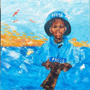 Saatchi Art Artist Lamia Fakhoury; Paintings, “Young Journalist” #art
