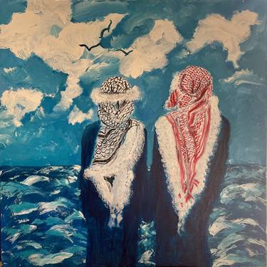 Original Conceptual Politics Paintings by Lamia Fakhoury
