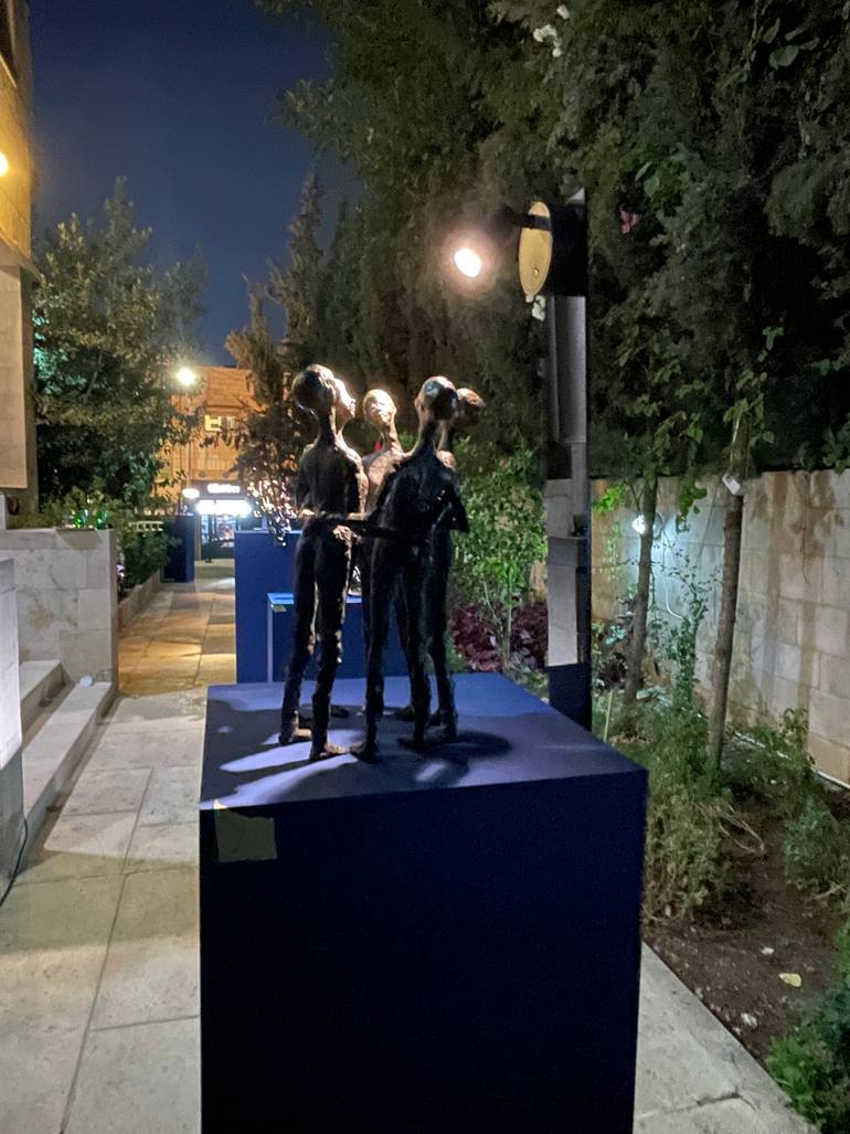 Original Figurative People Sculpture by Lamia Fakhoury