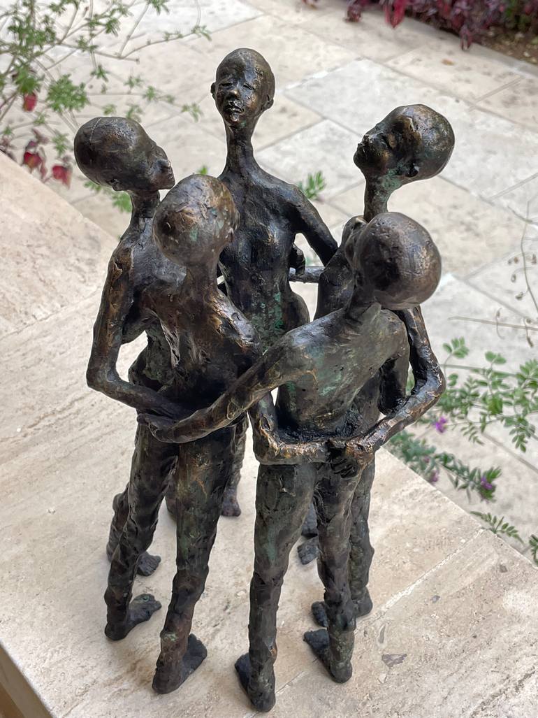 Original Figurative People Sculpture by Lamia Fakhoury