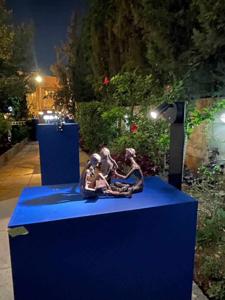 Original Figurative People Sculpture by Lamia Fakhoury