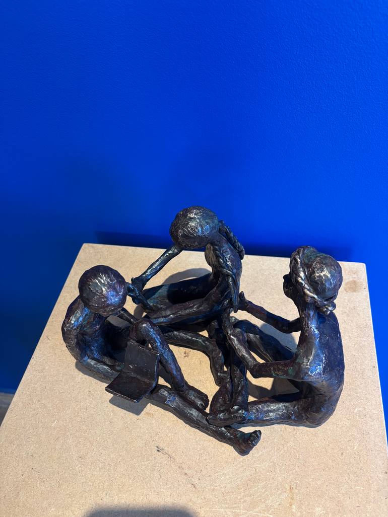 Original Figurative People Sculpture by Lamia Fakhoury