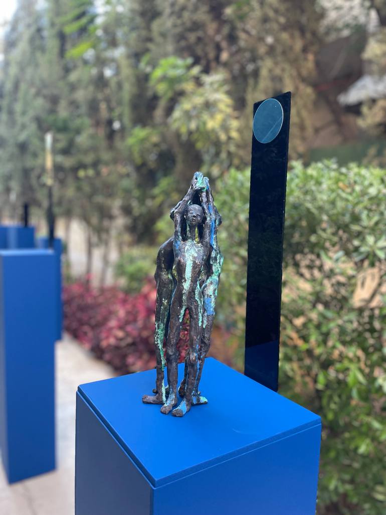Original Figurative People Sculpture by Lamia Fakhoury