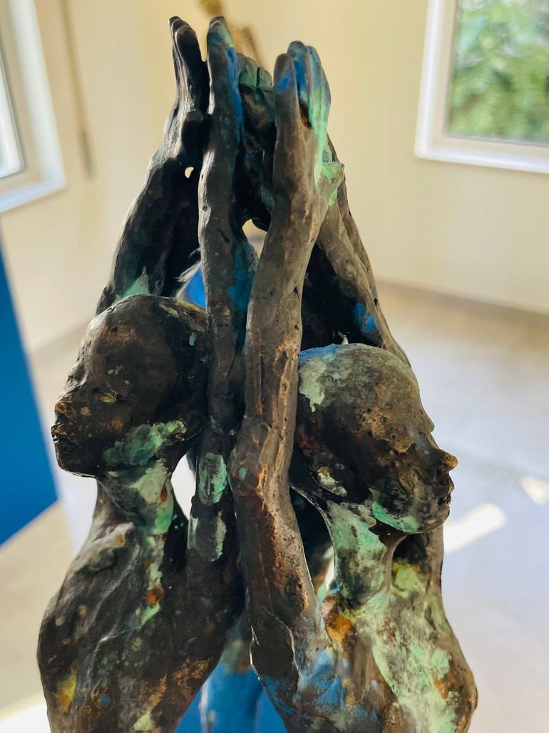 Original Figurative People Sculpture by Lamia Fakhoury