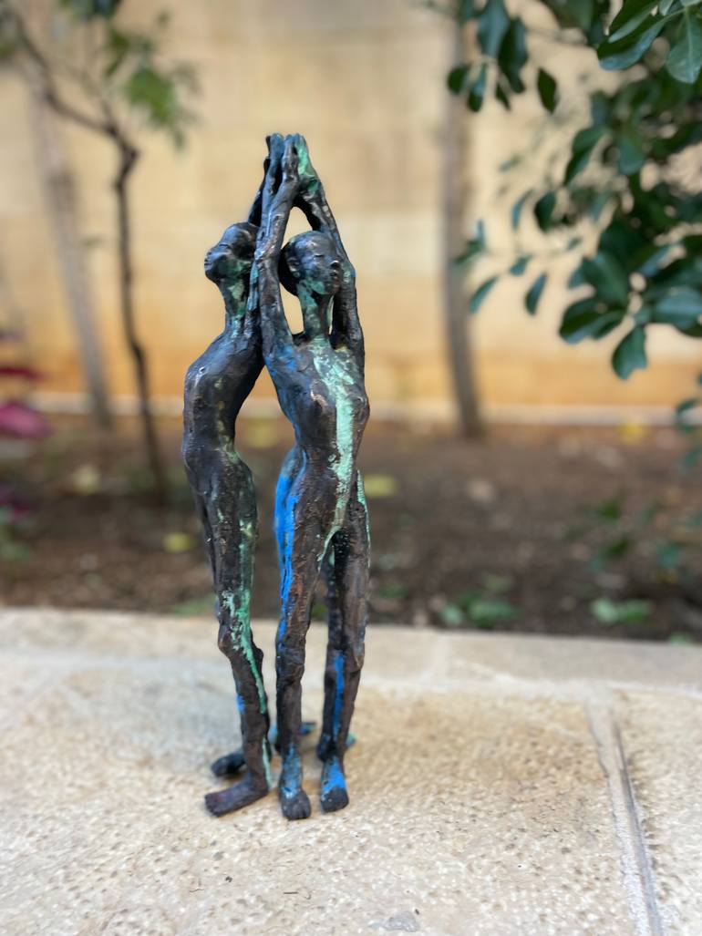 Original Figurative People Sculpture by Lamia Fakhoury