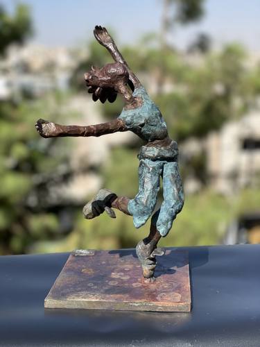 Original Figurative People Sculpture by Lamia Fakhoury