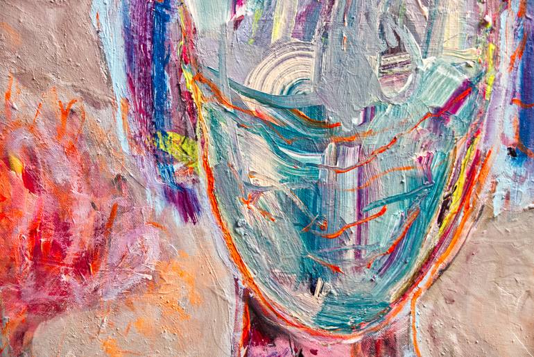 Original Abstract Expressionism Abstract Painting by Manuela Wutschke