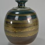 Gold Lustre Lidded Vessel by Timothy White