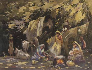 Original Rural life Paintings by Rusticity by the Raj family