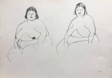 Original Figurative People Drawings by Zeynep Erol