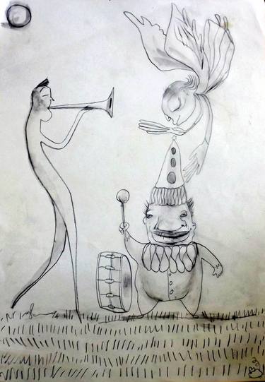 Original Figurative Music Drawings by Glenn Horvath