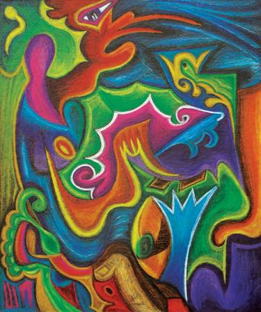 Original Abstract Drawing by Leo Mystic