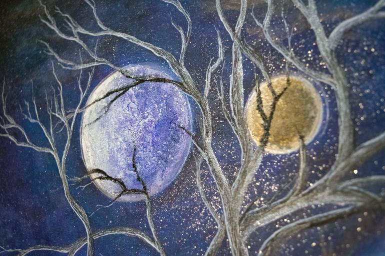 Original Surrealism Landscape Painting by Diana Teaca