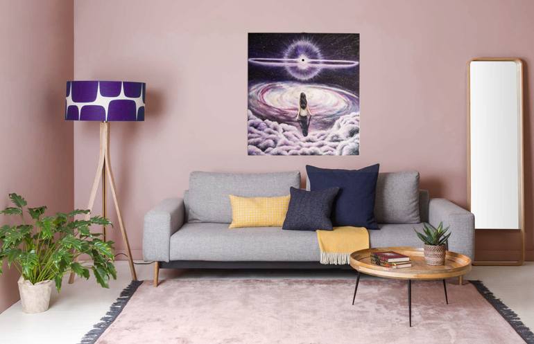 Original Expressionism Outer Space Painting by Diana Teaca