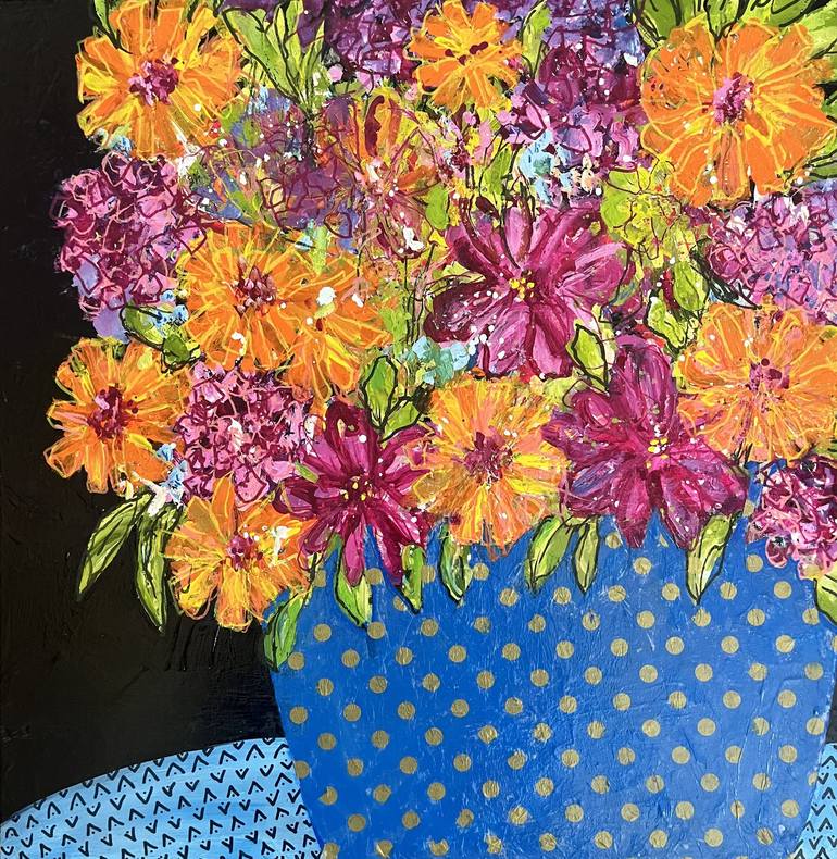 Original Floral Painting by Nicole Kamb
