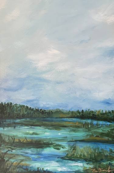 Original Abstract Landscape Paintings by Nicole Kamb