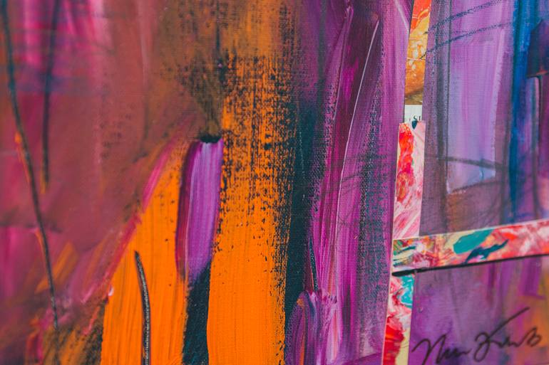 Original Abstract Landscape Collage by Nicole Kamb