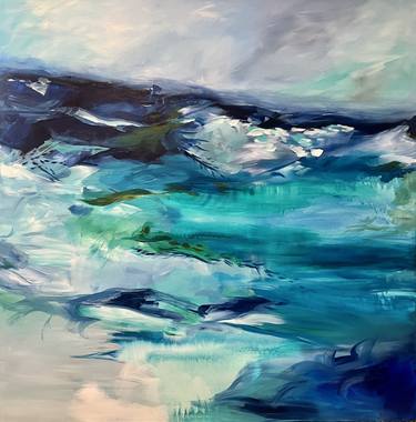 Original Abstract Landscape Paintings by Nicole Kamb