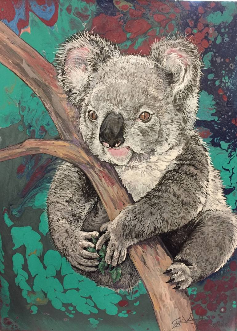 Koala Innocence Painting by Crystal Dombrosky