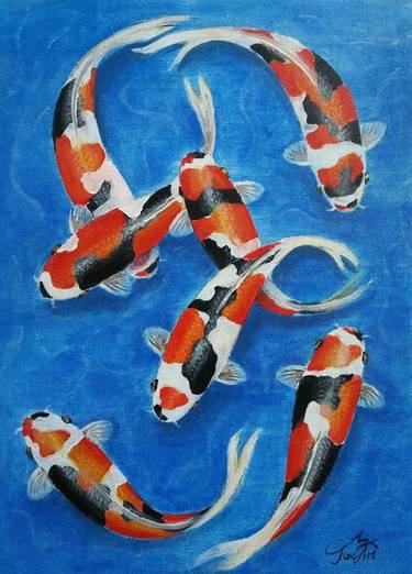 Print of Art Deco Fish Paintings by joe Alora