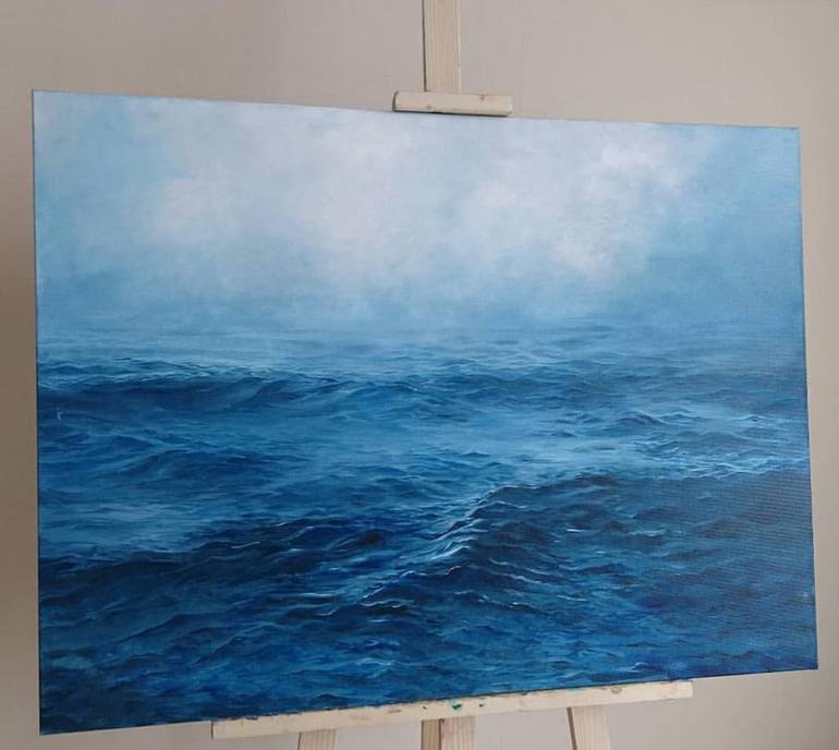 Original Impressionism Seascape Painting by Alina Hamalia