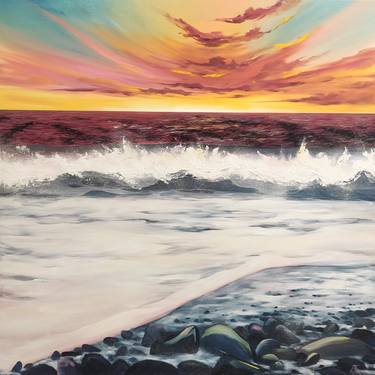 Print of Realism Seascape Paintings by Alina Hamalia