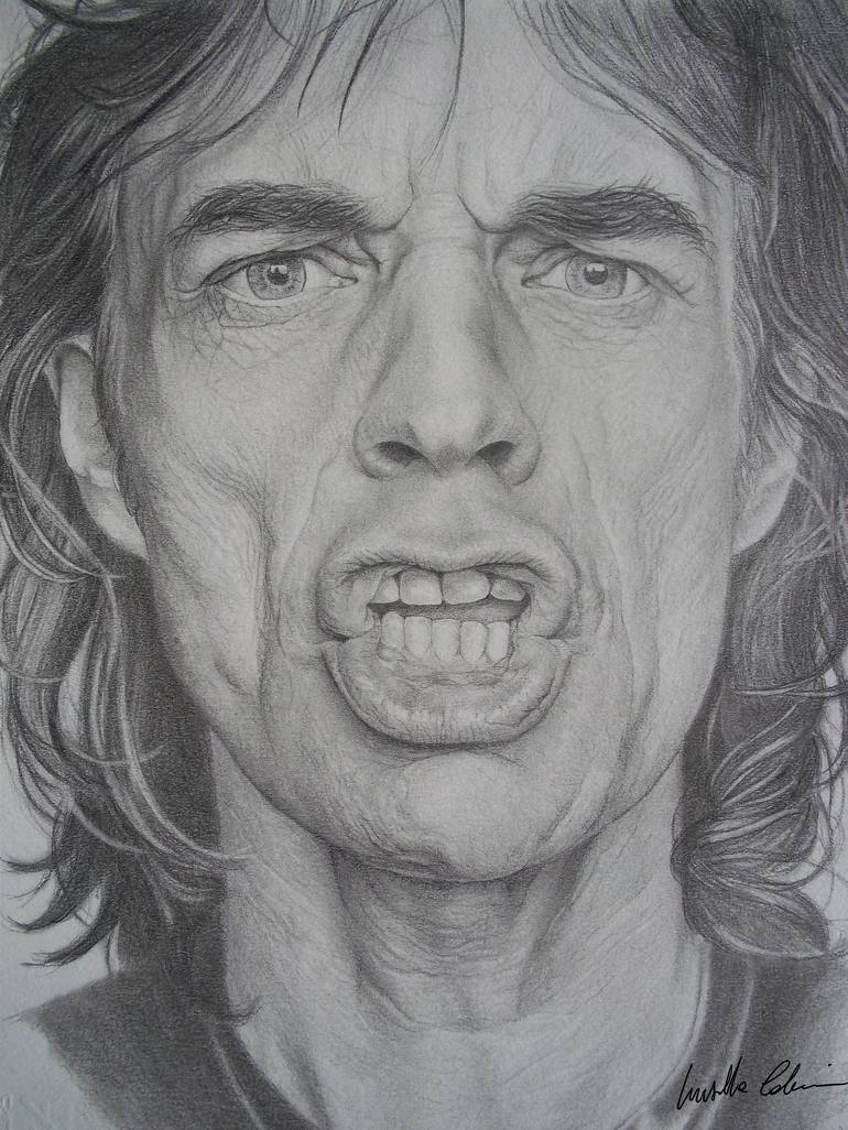 Mick Jagger Drawing by Luisella Colucci | Saatchi Art