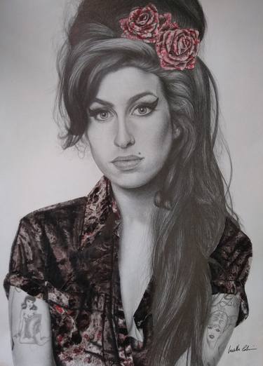 Original Realism Celebrity Drawings by Luisella Colucci