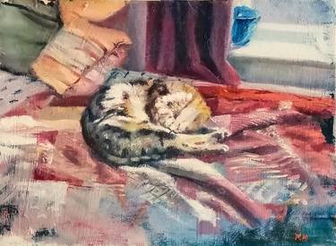 Original Figurative Animal Painting by Rosemary Burn
