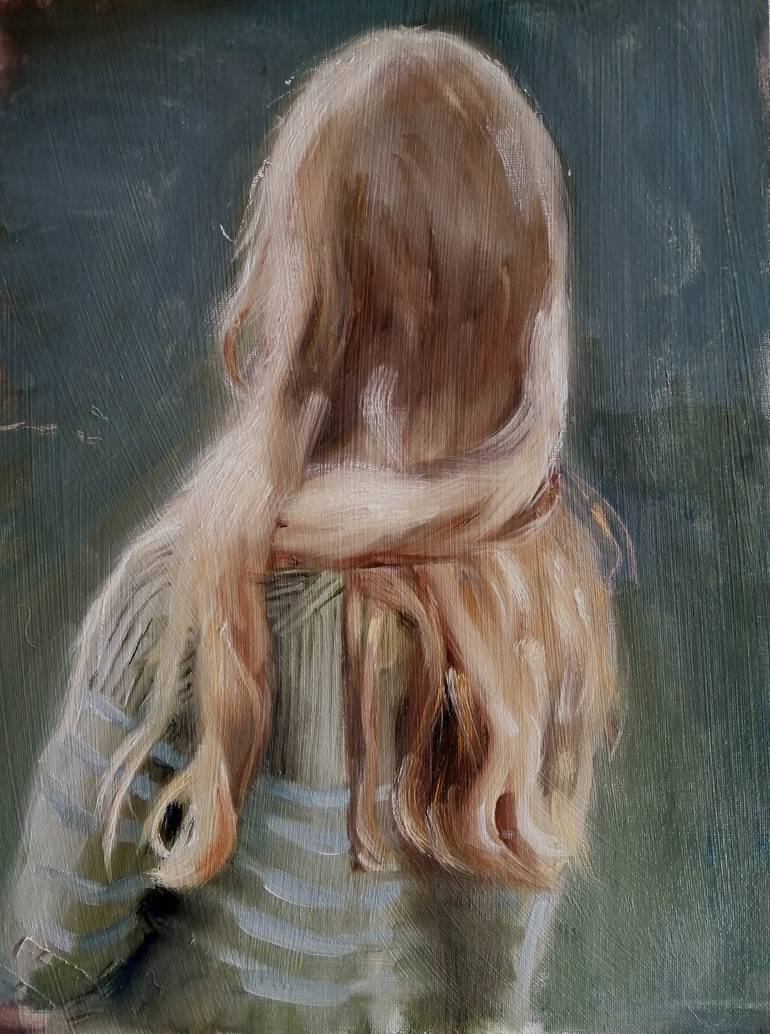 Long blonde hair Painting by Rosemary Burn Saatchi Art