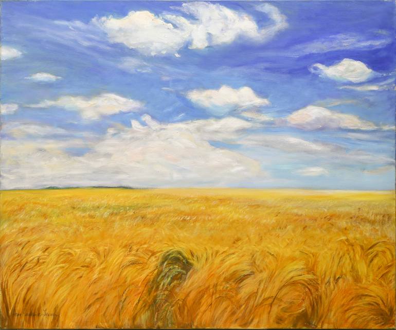 Wheat Field Painting by Anna Lipowicz Saatchi Art