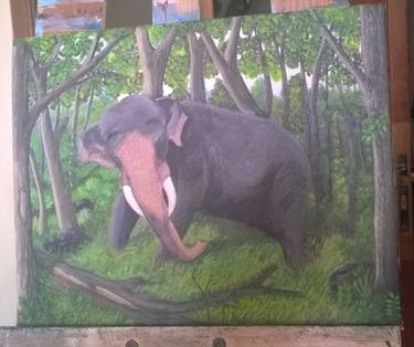 A beautiful forest landscape with an elephant thumb