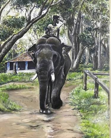 Original Animal Painting by Vineetha J Malayil