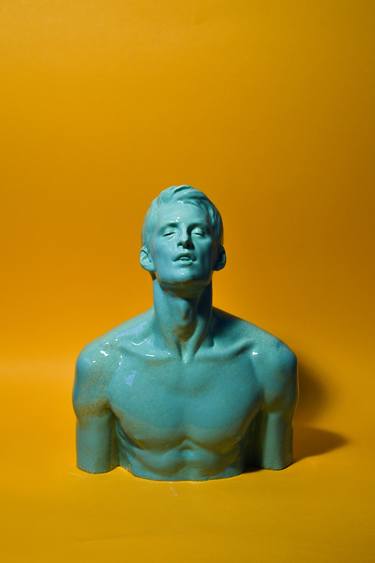 Male sculpture // nude male statue // gay scuplture // male torso // gay art // ceramic // ceramic figure thumb