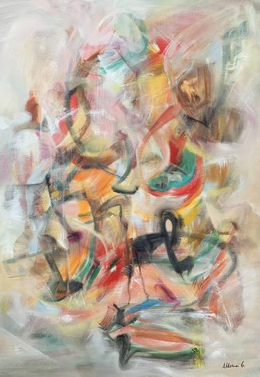 Original Abstract Expressionism Abstract Paintings by Mara Gimelbrant
