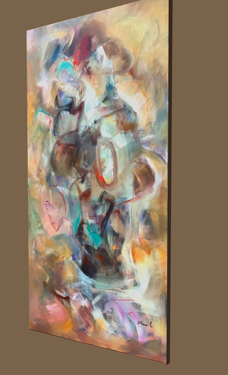 Original Abstract Expressionism Abstract Painting by Mara Gimelbrant