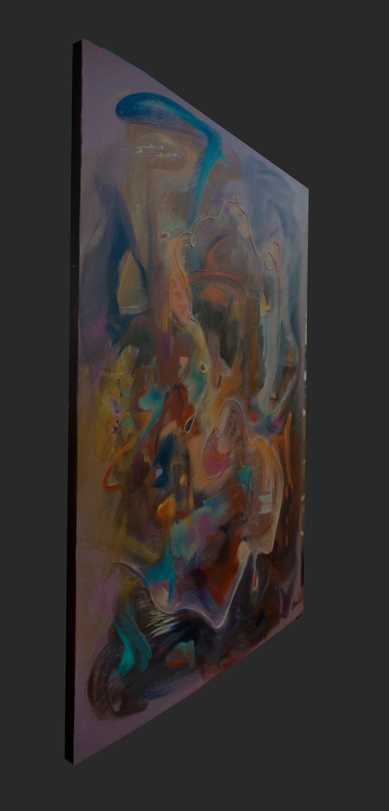 Original Abstract Expressionism Abstract Painting by Mara Gimelbrant