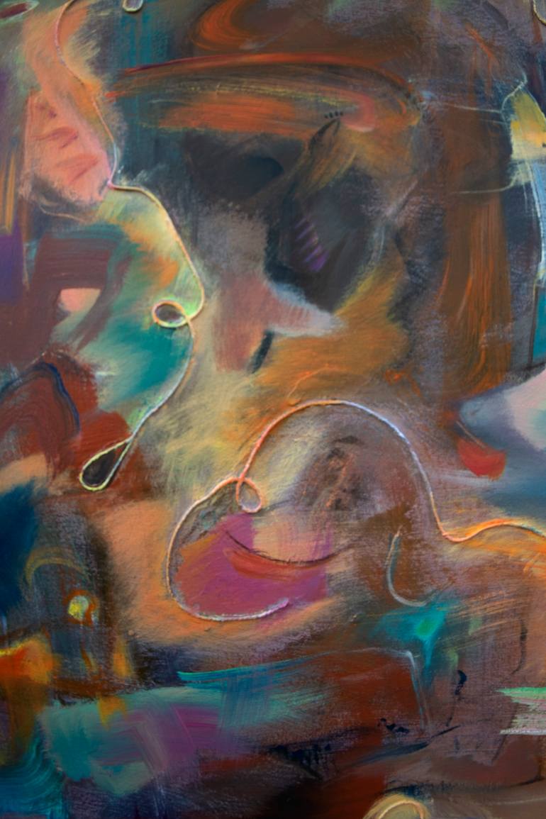 Original Abstract Expressionism Abstract Painting by Mara Gimelbrant