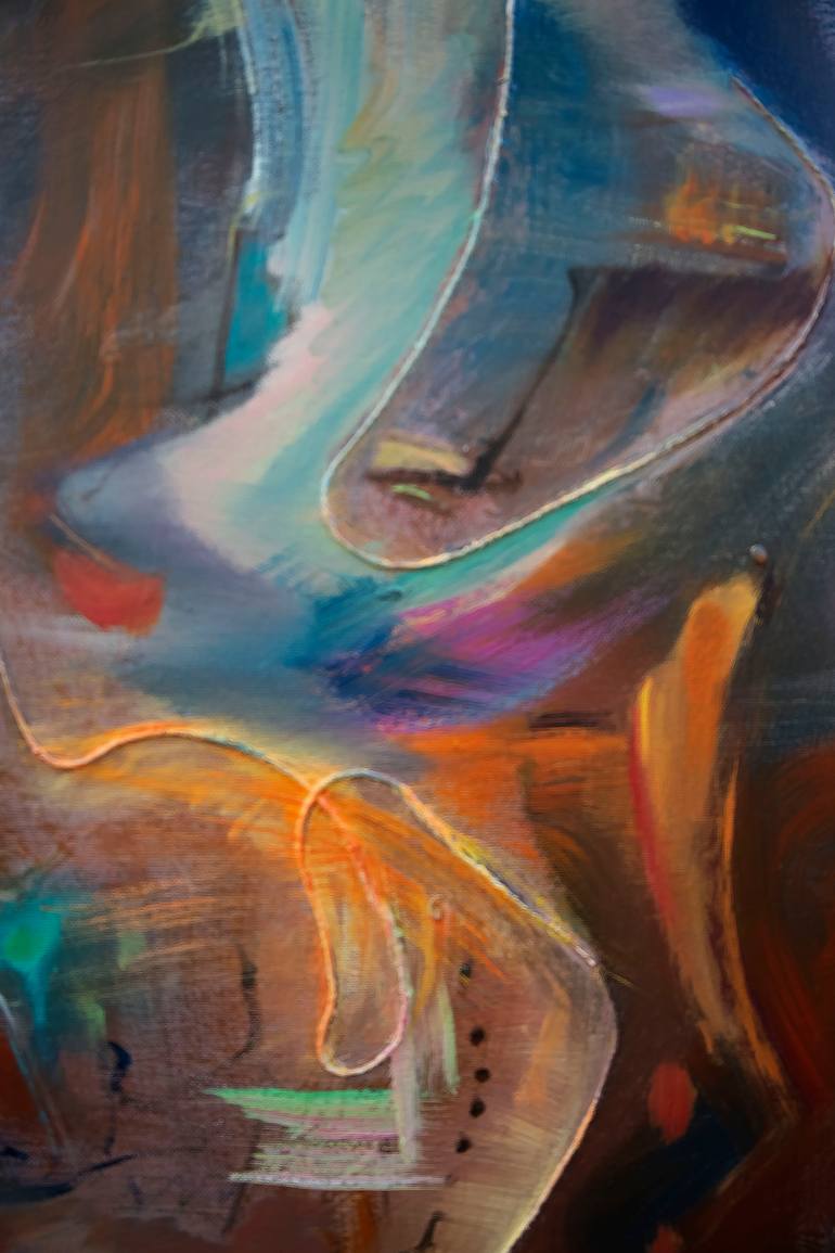 Original Abstract Expressionism Abstract Painting by Mara Gimelbrant