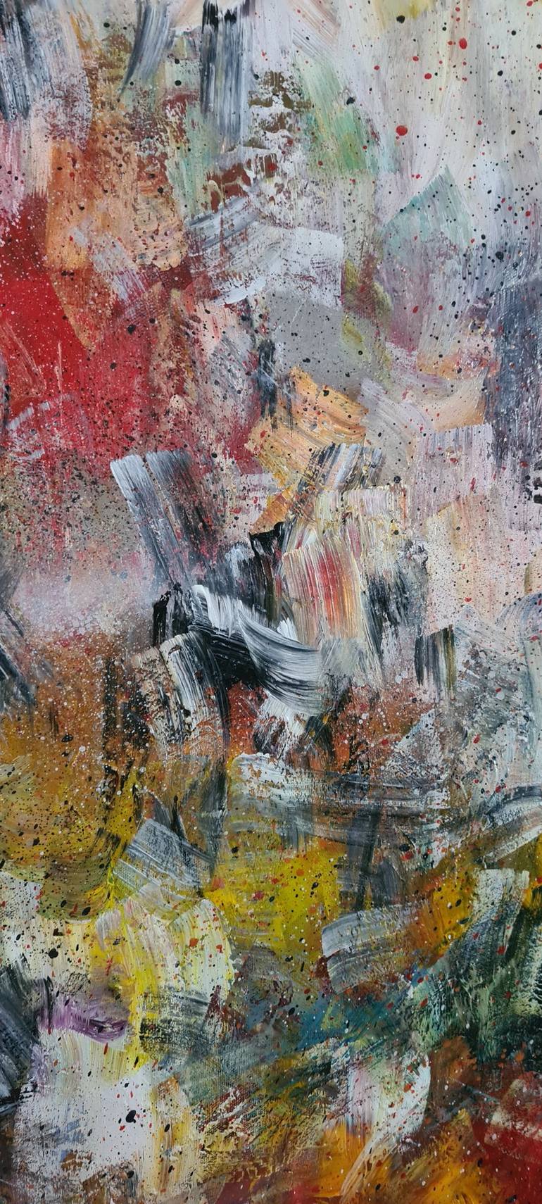Original Abstract Expressionism Abstract Painting by Hazel Wu