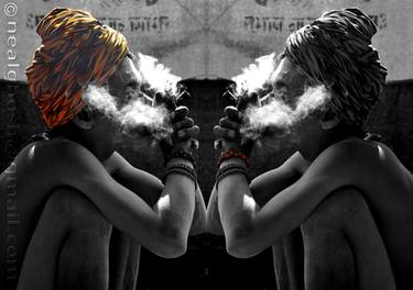 Young Sadhu and Weed - Limited Edition 1 of 3 thumb