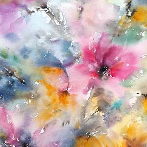 Collection Watercolor Flowers