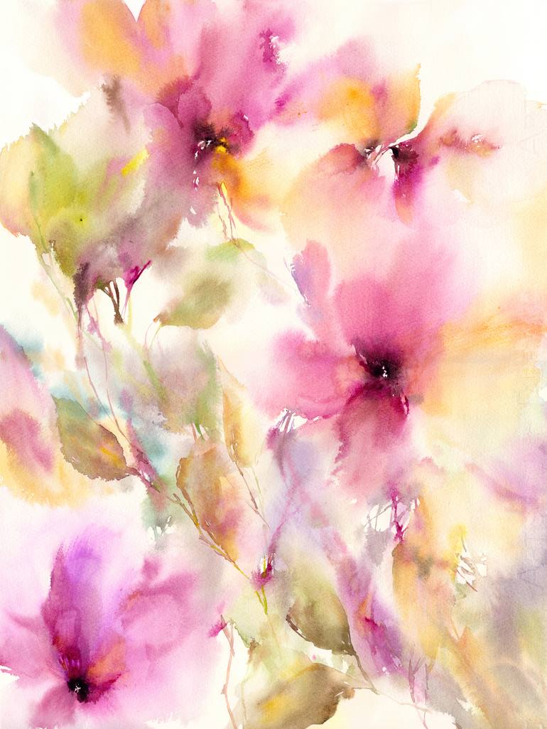 Pink tenderness Painting by Olga Grigorevykh | Saatchi Art