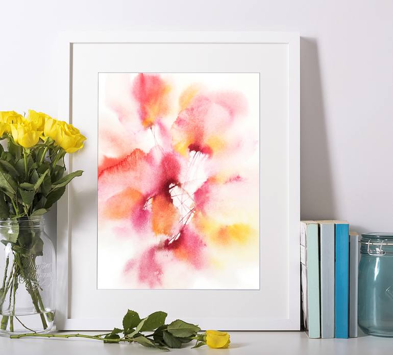 Original Abstract Floral Painting by Olga Grigorevykh