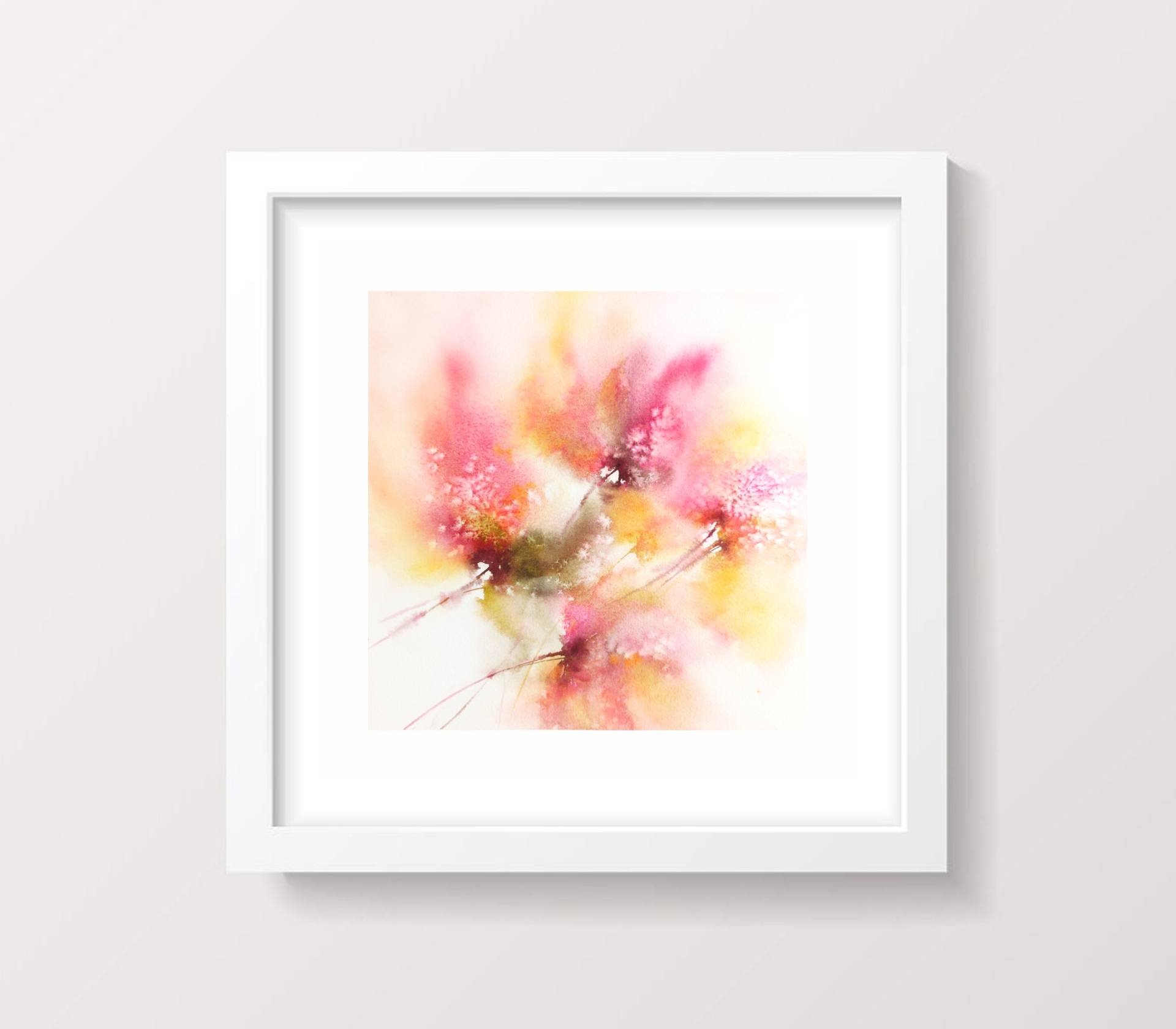 Abstract Watercolor Floral Painting Summer Fowers Painting By Olga Grigorevykh Saatchi Art