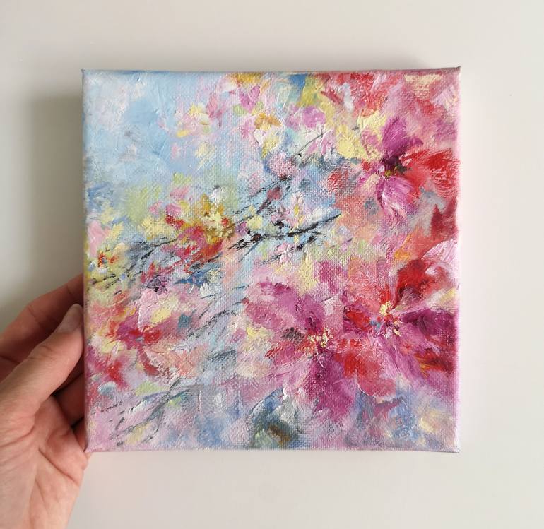 Original Abstract Floral Painting by Olga Grigorevykh