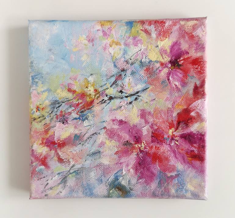 Original Abstract Floral Painting by Olga Grigorevykh